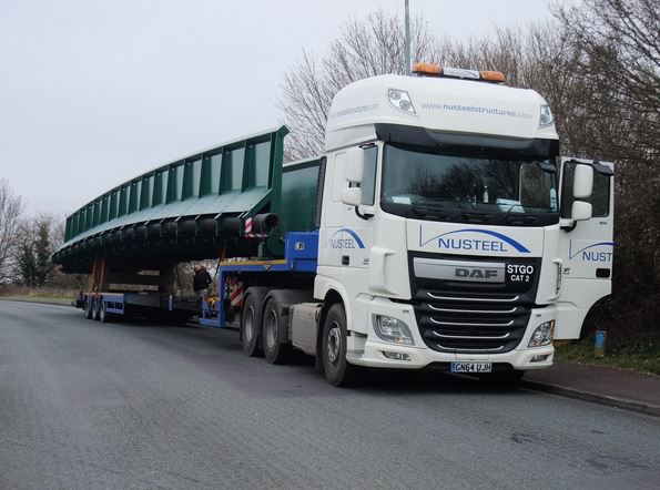 The new bridge waiting to be put into place